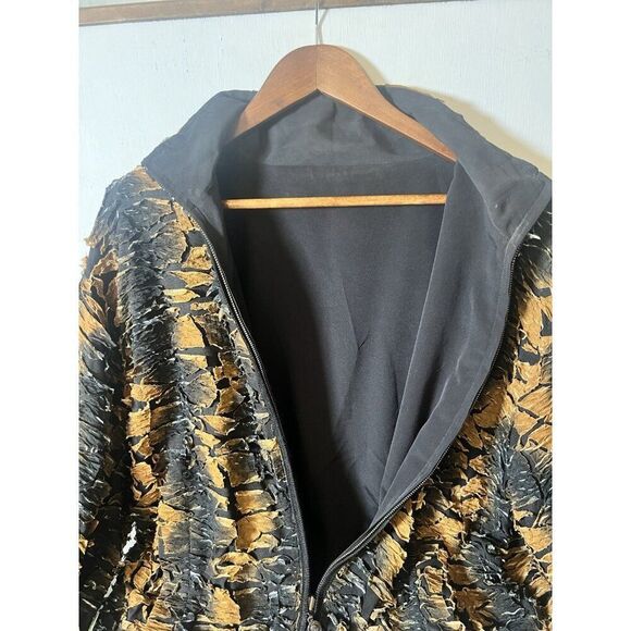 FUNKY FUN Damee Sz XL Really Cool Cut-Away Art-to-Wear Reversible Zip Jacket. Z - Picture 7 of 12